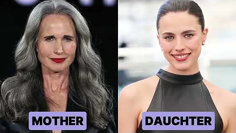 Two women of different ages, side by side, inviting an audience to draw a conclusion.